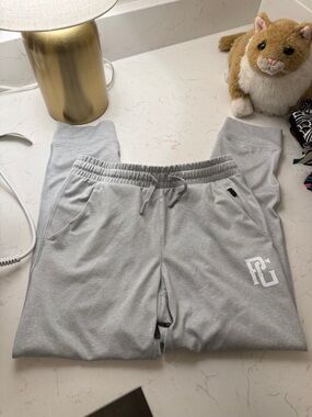 Perfect Game Gray Jogger Sweatpants with Drawstring and Logo